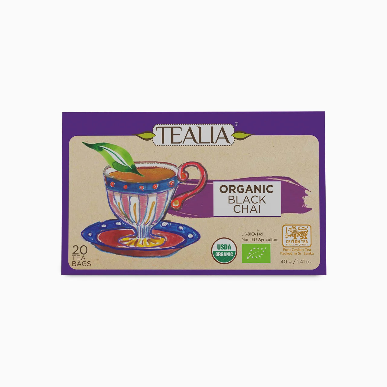 Organic Black Chai (20 Envelope Tea Bags)