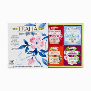Presentation Box Black Tea Quartet - 40 Enveloped Tea Bags