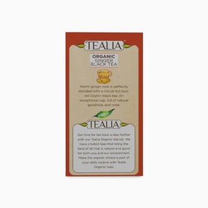 Organic Black Tea with Ginger (20 Envelope Tea Bags)