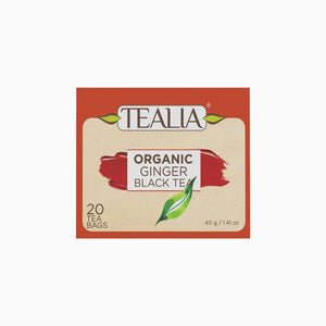 Organic Black Tea with Ginger (20 Envelope Tea Bags)