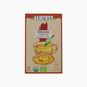 Organic Black Tea with Ginger (20 Envelope Tea Bags)