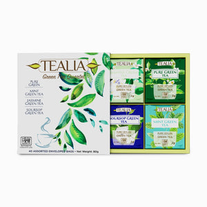 Presentation Box Green Tea Quartet - 40 Enveloped Tea Bags