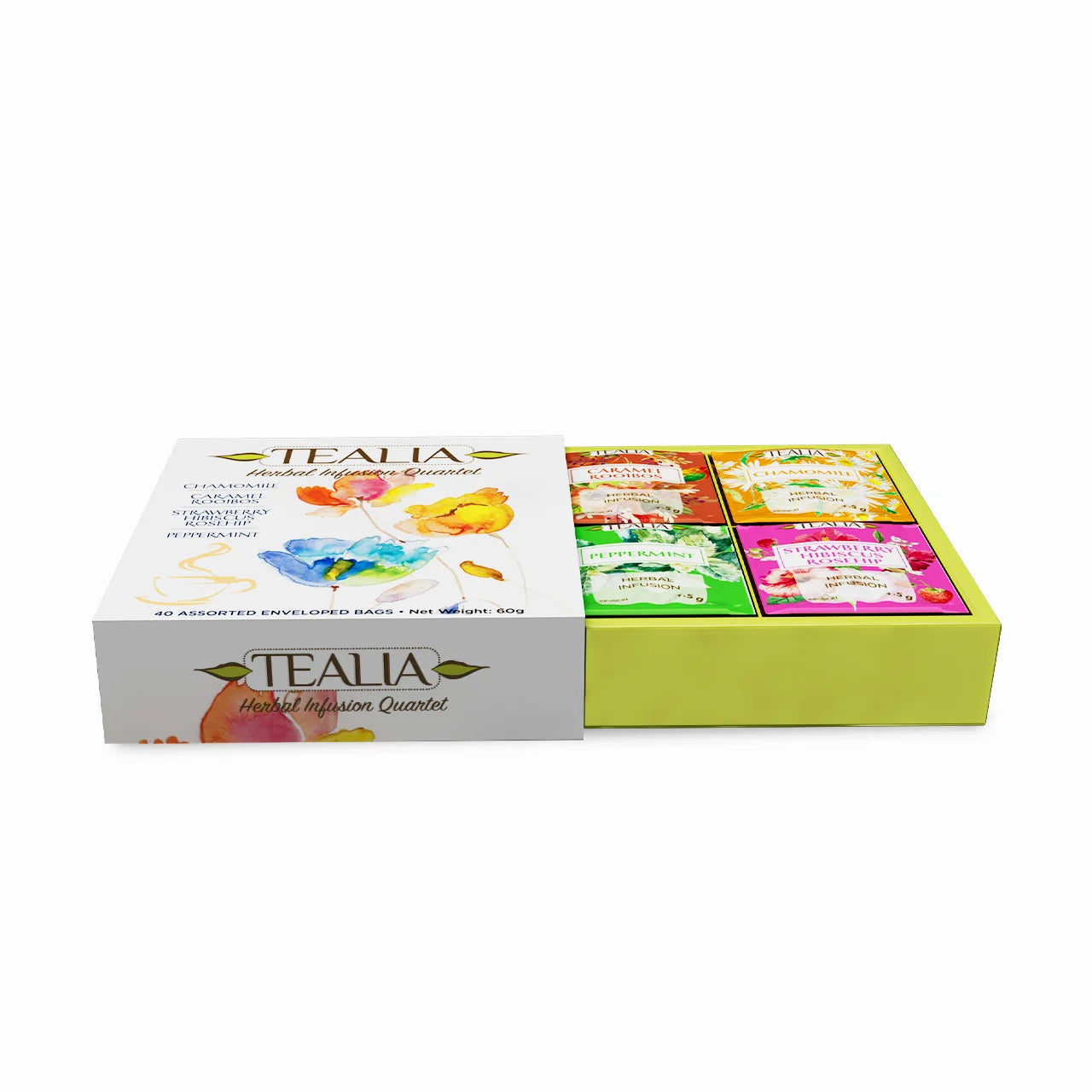 Presentation Box Herbal Tea Quartet - 40 Enveloped Tea Bags