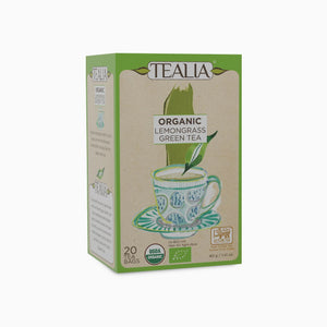 Organic Lemongrass Green Tea (20 Envelope Tea Bags)