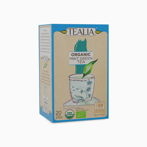 Organic Green Tea with Mint (20 Envelope Tea Bags)