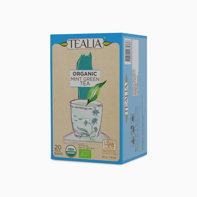 Organic Green Tea with Mint (20 Envelope Tea Bags)