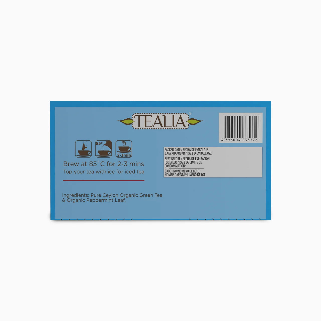 Organic Green Tea with Mint (20 Envelope Tea Bags)