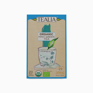 Organic Green Tea with Mint (20 Envelope Tea Bags)
