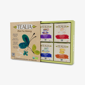 Tealia Organic Black Tea Box - 4 blends x 10 TB