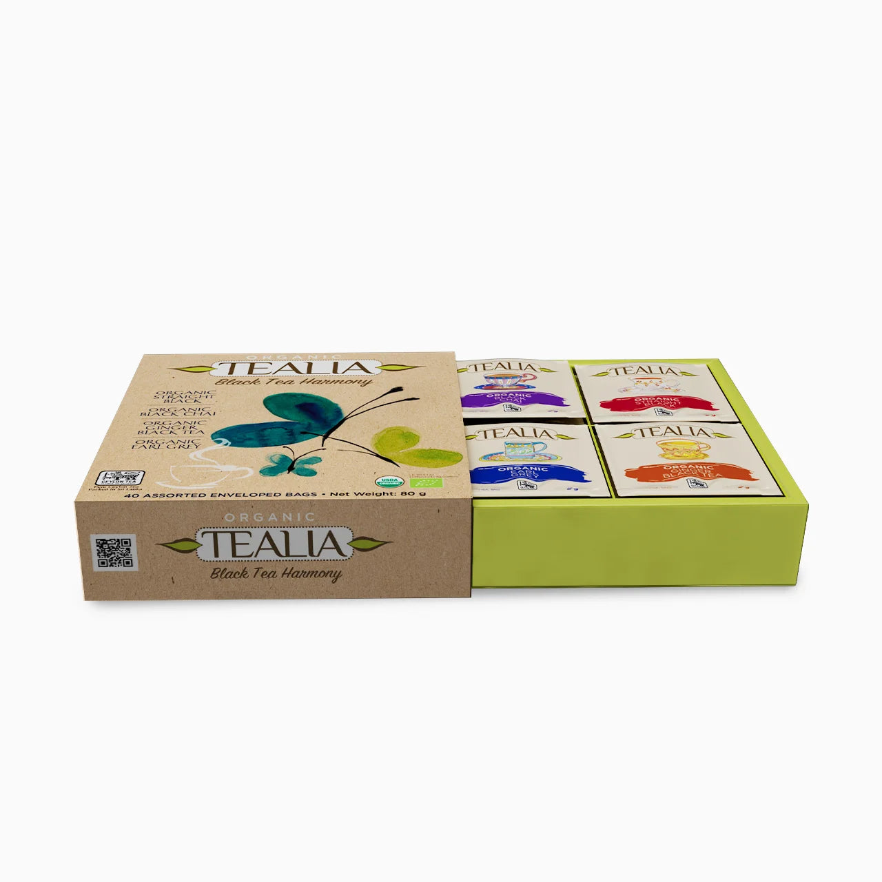 Tealia Organic Black Tea Box - 4 blends x 10 TB
