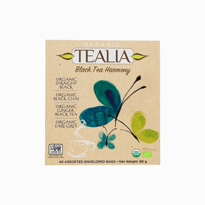 Tealia Organic Black Tea Box - 4 blends x 10 TB