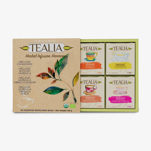 Tealia Organic Herbal Tea Box - 4 blends x 10 TB