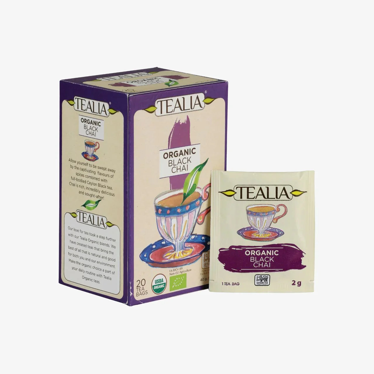 Organic Black Chai (20 Envelope Tea Bags)