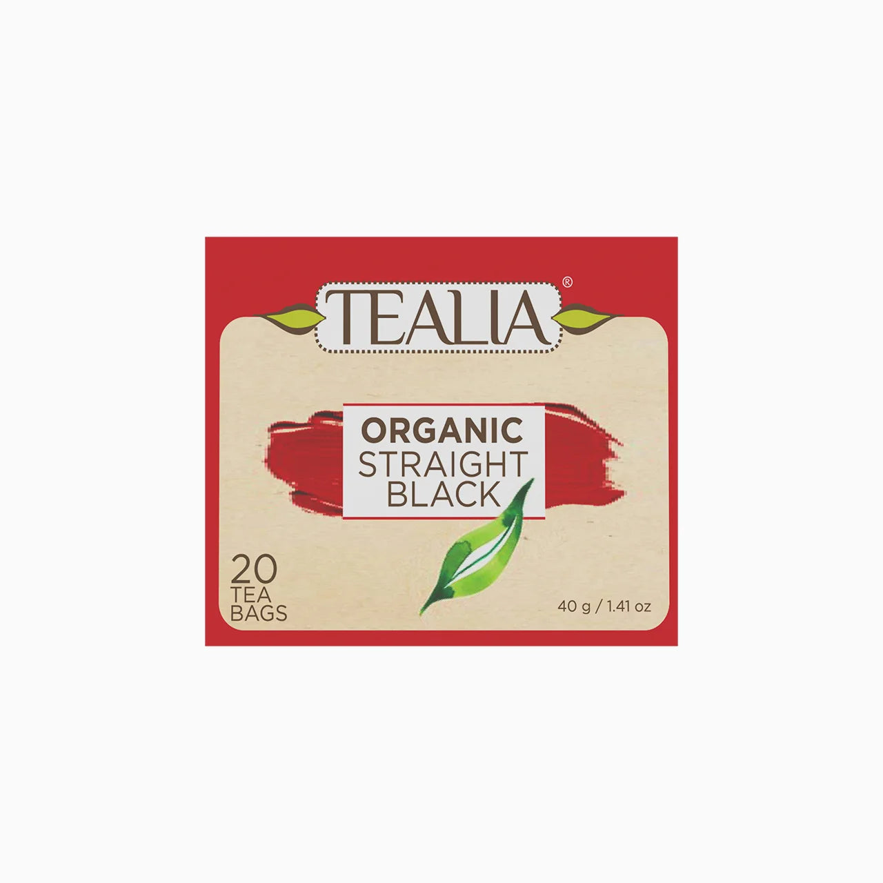 Organic Straight Black (20 Envelope Tea Bags)