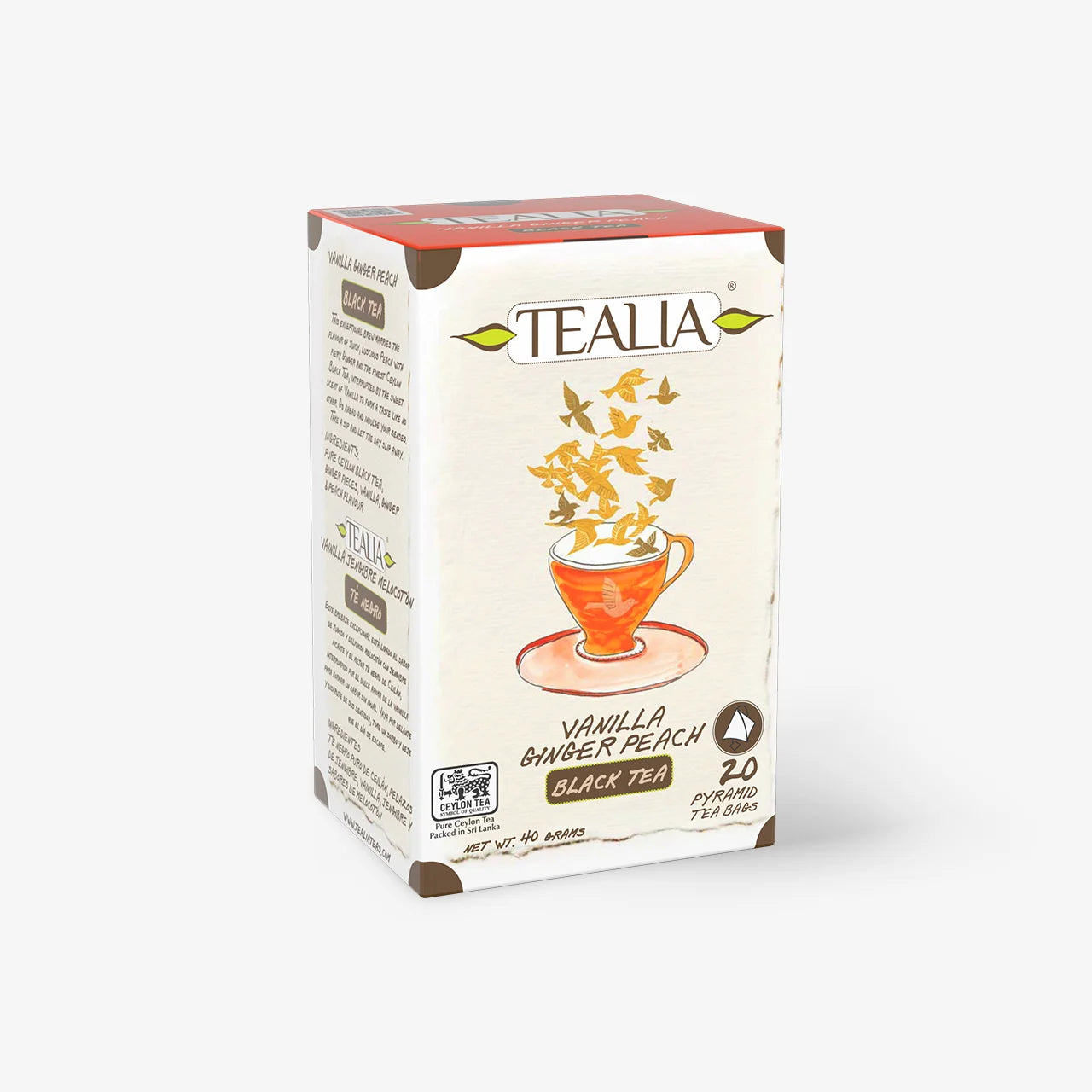 Vanilla Ginger Peach (20 Pyramid Tea Bags)